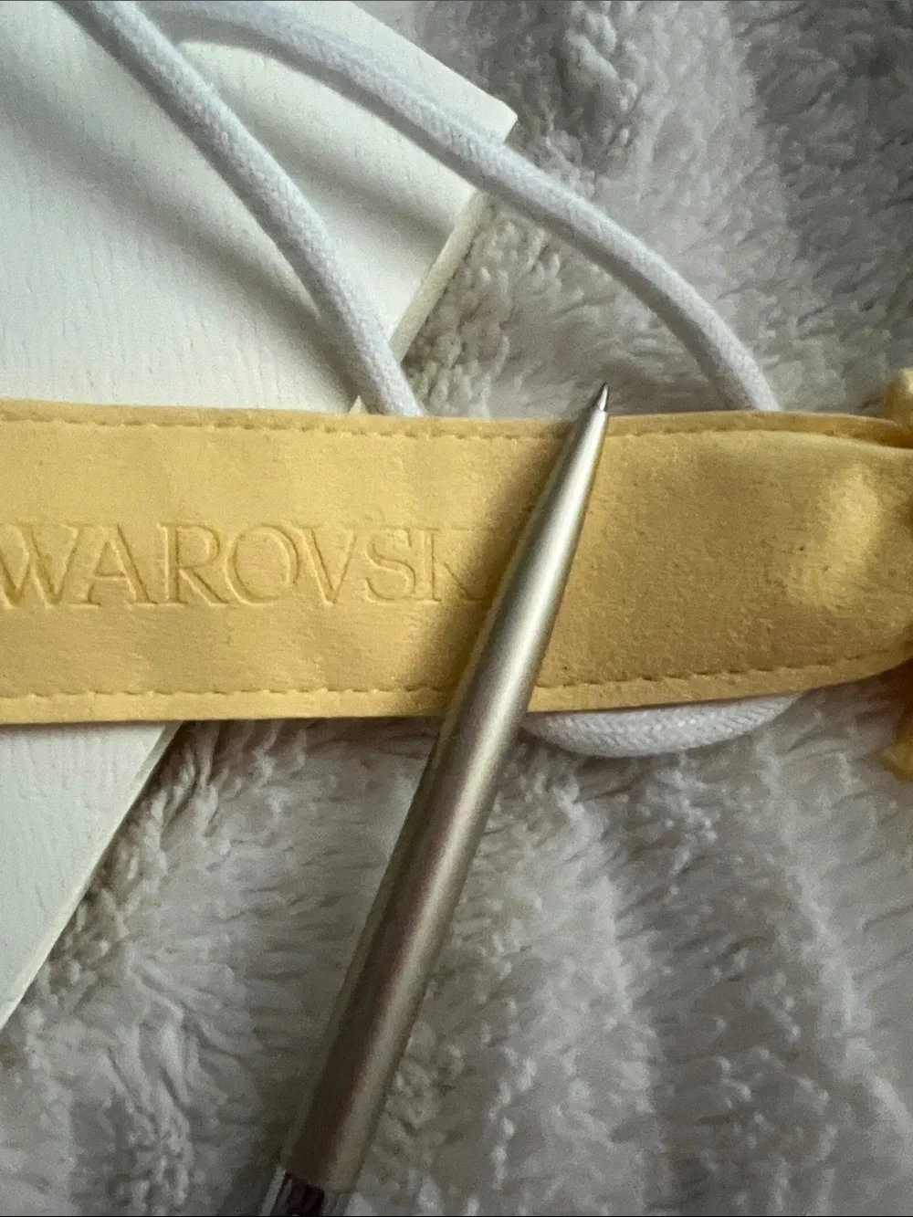 Swarovski Champagne-Tone Ballpoint Pen with Crystal-Studded Cap